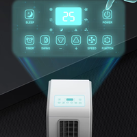 Nuevo aire acondicionado eléctrico portátil de 1800BTU con refrigeración y calefacción de diseño sin mangueras para uso en autocaravanas y hoteles