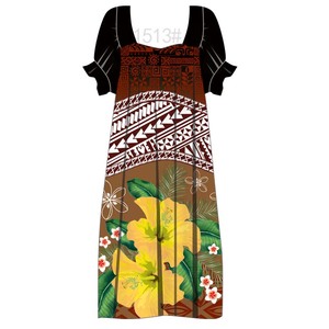 Tissu imprimé numérique ethnique bohème, motif tribal mélangé avec des fleurs tropicales pour robes maxi - Product Image 4