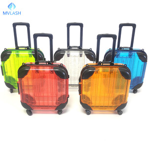 Vente en gros d'usine de mini boîte d'emballage pour cils de haute qualité <span class=keywords><strong>valise</strong></span> avec rouleau et emballage de maquillage en plastique vendeur de boîte à bagages - Product Image 3