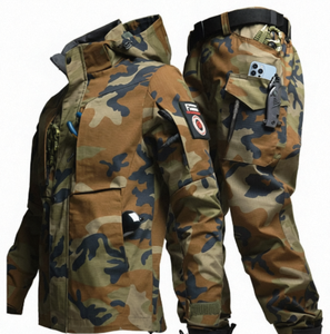 Combinaison en maille extensible camouflage double couche, vêtements <span class=keywords><strong>de</strong></span> <span class=keywords><strong>travail</strong></span> forestiers, tendance <span class=keywords><strong>de</strong></span> la randonnée en plein air - Product Image 2