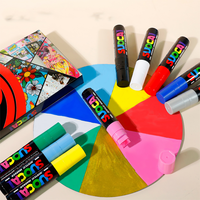 Marqueur acrylique permanent imperméable de 10-15 mm pour affiches, présentoirs POP, lettrage manuel, art, pointe large jumbo
