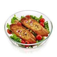 Nouveautés promotionnels Rond en verre de haute qualité Fournitures de vaisselle de cuisine domestique robuste