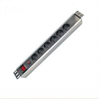 1.5U 6 voies France type prise PDU avec surcharge et interrupteur