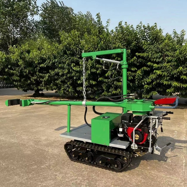 Tracked Self-Propelled Vibrating Fruit Harvester Motor Engine Pump Gearbox High-Efficiency Harvesting Equipment for Orchards