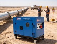 15kVA Leise Dieselgeneratoren 10kW Nennleistung 11kW Maximalleistung V-Twin Zweizylinder Elektrostart Dieselaggregat AVR 25L Kraftstofftank 230V 400V