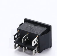 Interrupteur à bascule FEIBEN 6 broches 3 vitesses 3 positions 3 voies Noir ON-OFF-ON 250V 10A 3 broches en cuivre