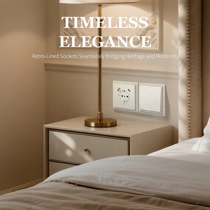 Kiểu dáng đẹp bảng lớn EU tiêu chuẩn Châu Âu an toàn childproof màn trập Thiết kế <span class=keywords><strong>USB</strong></span> Đức tường ổ cắm với loại-một Loại-C sạc cổng - Product Image 4