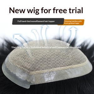 Parrucca <span class=keywords><strong>da</strong></span> <span class=keywords><strong>uomo</strong></span> con <span class=keywords><strong>capelli</strong></span> <span class=keywords><strong>veri</strong></span>, processo a ago completo, blocco frontale in biomembrana invisibile e senza cuciture, può essere permanentata, tinta e pettinata all'indietro - Product Image 1