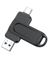 Nouvelle clé USB 3.0 OTG 64 Go 128 Go avec double port USB-C/USB-A pour téléphones mobiles/iPhone 15/16/17/tablettes/voitures/PC