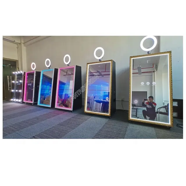 Puntelli portatili per matrimoni all'ingrosso Selfie Magic Miroir photobooth Kiosk Machine Mirror Photo Booth per eventi
