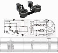 Suspension pneumatique américaine avec coussin d'air de levage, économie de carburant, suspension pneumatique pour remorque LUEN, usine OEM