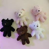 Porte-clés en peluche mini ours mignon à bas prix, pendentif ours en peluche de dessin animé, breloque à suspendre pour voiture ou sac, cadeau