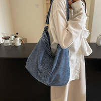 Sac fourre-tout en coton et lin grande capacité pour femme, broderie tendance avec lettres, sac à bandoulière décontracté, logo personnalisé, usine OEM