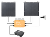Kit solaire pour balcon 400W 600W 800W IP68 avec micro-onduleur inclus, certifié CE pour l'électricité domestique