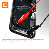 Pince crocodile métallique à déclenchement électromagnétique 2UUL modèle BT04 9V avec batterie pour réparation de téléphones mobiles