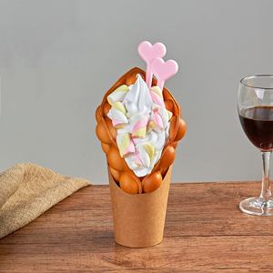 Modèle de décoration de présentation de nourriture factice : Crème glacée, Gaufre aux œufs, Gaufre soufflée, Gaufre bulle d'œuf, Eggettes - Product Image 5