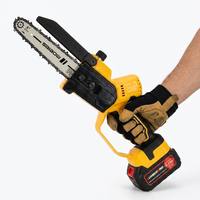Mini-tronçonneuse sans fil compacte de 8 pouces, sans balais, 21 V, à batterie, pour l'élagage des arbres et la coupe du bois