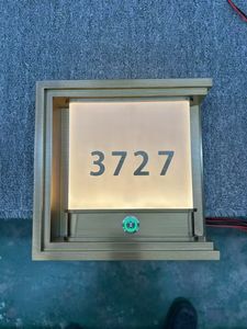 Plaques de porte modernes en acier inoxydable avec éclairage LED, résistantes à l'eau, durables, numéros de maison pour extérieur, école, hôtel, appartement - Product Image 3