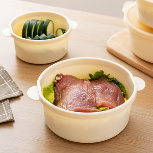 Food Grade Round Storage Container With Lid <b>Microwave</b> Safe Refrigerator Use 3 Sizes Available - Product Image 4