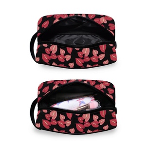 Hawaii Anthurium Design Reusable Toiletries Kit <b>Makeup</b> Bag Custom Logo Travel Pouch <b>Makeup</b> Organizer Toiletry Bags for Women - Product Image 6