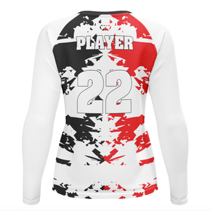 เสื้อวอลเลย์บอลแขนยาวสำหรับผู้หญิงซับเหงื่อเสื้อวอลเลย์บอลดีไซน์คอวี - Product Image 6