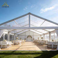 Tente de réception extérieure de luxe en PVC transparent avec structure en alliage d'aluminium, directement de l'usine, 20x40m, 30x50m, 50x100m