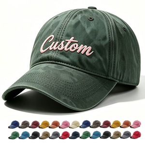 Gorras de Béisbol Personalizadas con Logotipo Bordado, de Alta Calidad, al por Mayor, Estilo Deportivo, Lavadas, de 6 Paneles, 100% Algodón, para <span class=keywords><strong>Hombre</strong></span> - Product Image 1