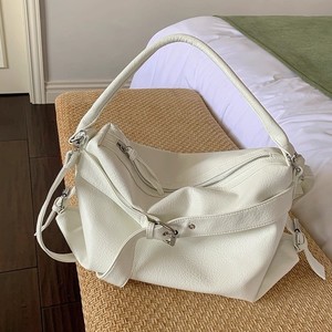 Black Horizontal <b>Square</b> Shoulder Bag With Zipper Closure Water Resistant Everyday Commuting Crossbody Tote - Product Image 2
