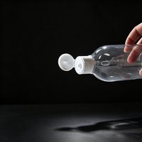 Botella de Loción Transparente de Plástico de 300 ml con Tapa Abatible y Logotipo Personalizado, Botella de Viaje Recargable de PET para Cuidado de la Piel y del Cuerpo