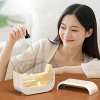Diffuseur d'huiles essentielles USB 250 ml avec lumières colorées, mini humidificateur portable de bureau personnel, diffuseur d'arômes portable