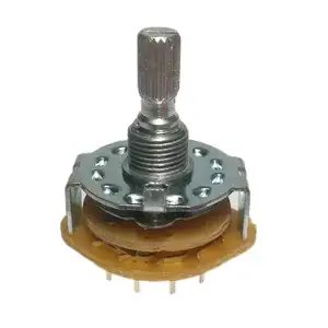 RS25 pin 2 pole 6 positions rotary band switch
