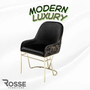 Chaise de salle à manger Bugatti de luxe moderne en velours capitonné avec pieds en métal, fabriquée en Turquie pour la maison et l'hôtel - Product Image 6