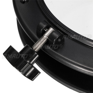 Hublot rond en plastique noir de 26 cm (10 pouces) pour bateau, camping-car, ouverture de hublot de bateau, fenêtre de hublot de yacht - Product Image 6