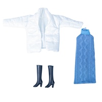 Veste d'hiver pour poupée de 30cm, modèle en peluche fait à la main à l'échelle 1/6, mini costume de jouet, décoration