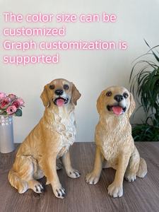 Statue de <span class=keywords><strong>chien</strong></span> Golden Retriever en résine nordique, vente en gros OEM, décoration de jardin et de maison, animal doré, vente chaude - Product Image 3
