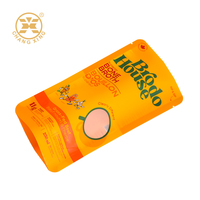 Emballage alimentaire personnalisé Doypack avec fenêtre, sac à fond plat de qualité alimentaire, impression logo personnalisée en héliogravure, fermeture éclair supérieure
