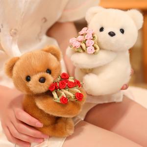 Oso de Peluche con Ramo de Rosas, Lindos Osos de Peluche para Parejas, Regalos para Chicas en Festividades - Product Image 4