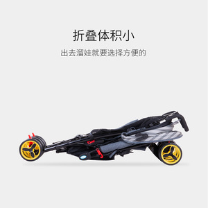 Cochecito para Bebé Hebao de 0 a 3 Años, Ultraligero, Plegable, con Cuatro Ruedas, Amortiguación de Impactos, Diseño de Sombrilla de Malla - Product Image 4