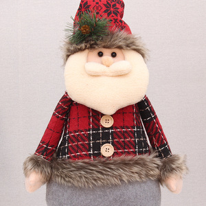 Ensemble de figurines en peluche de Noël 80 cm, bonhomme de neige et rennes traditionnels, décoration intérieure pour salon - Product Image 4