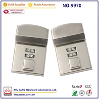 9970 Serrure à combinaison à 2 chiffres en alliage de zinc, mini-serrure pour porte-documents, avec couleur et logo personnalisables pour sacs à main et sacs pour hommes