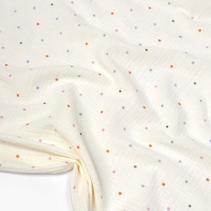 Tissu en gaze de coton naturel, texture froissée douce et plissée, pour couverture d'emmaillotage pour bébé et production de vêtements légers - Product Image 6