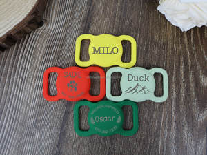 Anpassbare kleine große Hunde ausweis marke Wasserdichtes Silikon NFC-Spitze verziert Tierart Modisches personal isiertes Haustier-Luft halsband - Product Image 5