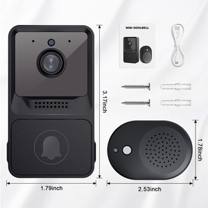 Sonnette vidéo intelligente Wi-Fi avec récepteur Ding Dong, caméra de sécurité domestique HD 480P contrôlable par application, kit caméra de sonnette pour appartement - Product Image 6