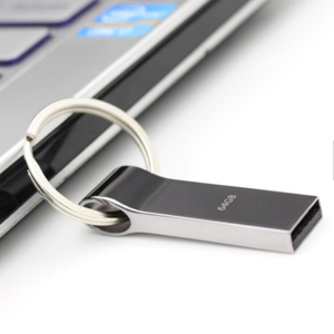 Memoria USB Metálica Plateada Resistente al Agua, Pendrive de 4gb, 8gb, 16gb, con Anillo para Llaves, Disco de Memoria USB 2.0 - Product Image 5