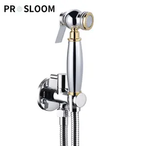 Europe Or clair Cuisine et salle de bain Autonettoyant Portable Robinet Toilette Bidet Shattaf Attachment Bidet Sprayer Sets