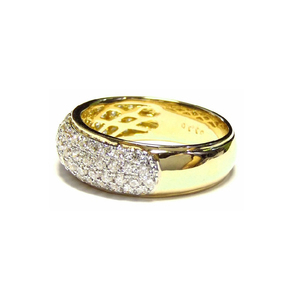 HongKong Bridal 18k Solid Rose Gold 76 <b>PC</b> 1.10 CT Diamond Pave Setting Classic Eternity Wedding Band Anniversary - Product Image 3