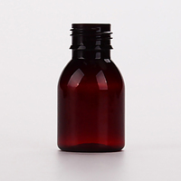 Vente en gros 60ml PET clair ambré blanc mini bouteille de sirop avec bouchon à vis personnalisé en vrac portable vide étiquette de bouteille de sirop d'érable