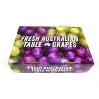 Boîte d'emballage en carton pour fruits et légumes en papier ondulé portable recyclable avec logo personnalisé pour raisins de table