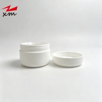 Pot en plastique blanc rond à large ouverture de 200g 250g pour crème cosmétique, crème pour le corps, crème pour le visage, crème pour les cheveux, avec couvercle à joint intérieur