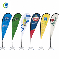 Drapeau promotionnel en forme de larme de 3,4 m, MOQ 1 pièce, pour salon professionnel